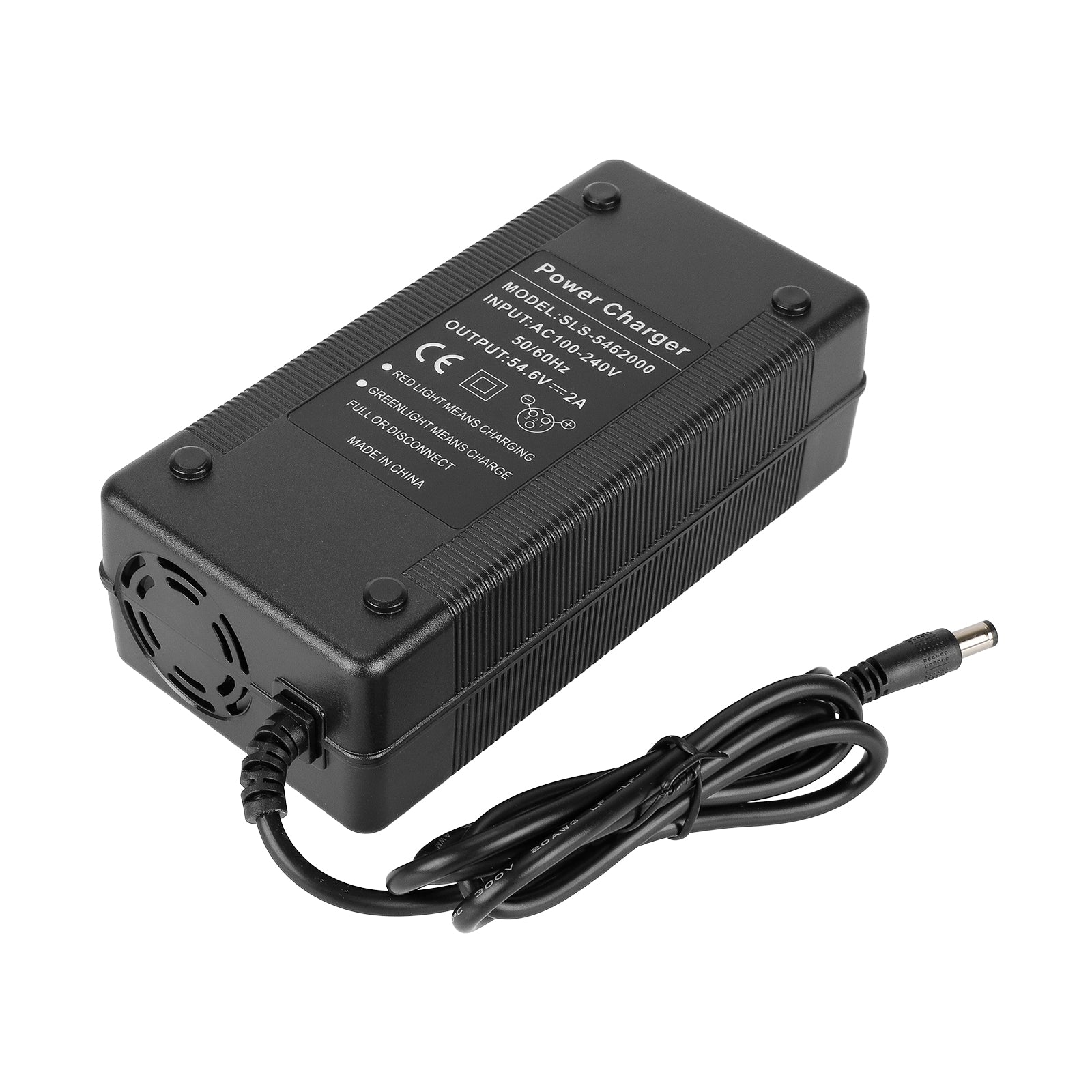 54.6V2A DC2.1 Charger with EU Plug Electric Vehicle Electric Scooter Charger DC2.1 Head Power Cord Accessories with 5521 5.5*2.1 Connector Power Supply Adapter