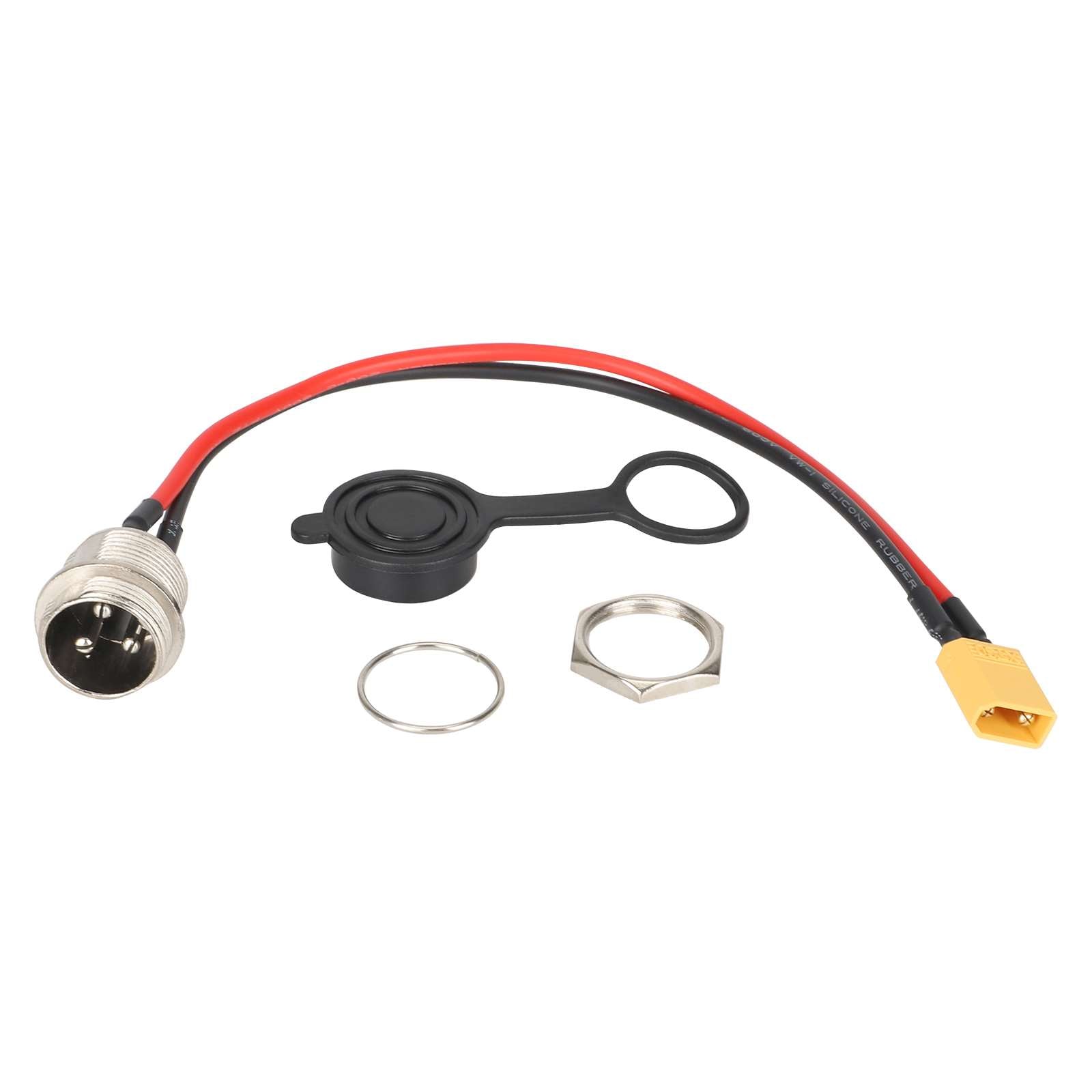 GX16 3 Pins Charging Port with XT30 Connector Universal XT30 to GX16 3 Pins Charging Port XT30 Socket Plug GX16 3 Pins Charging Port for VSETT 8 8+ 9 9+ 10+ ZERO 8 9 10 8X 10X 11X Speedual Electric Scooter