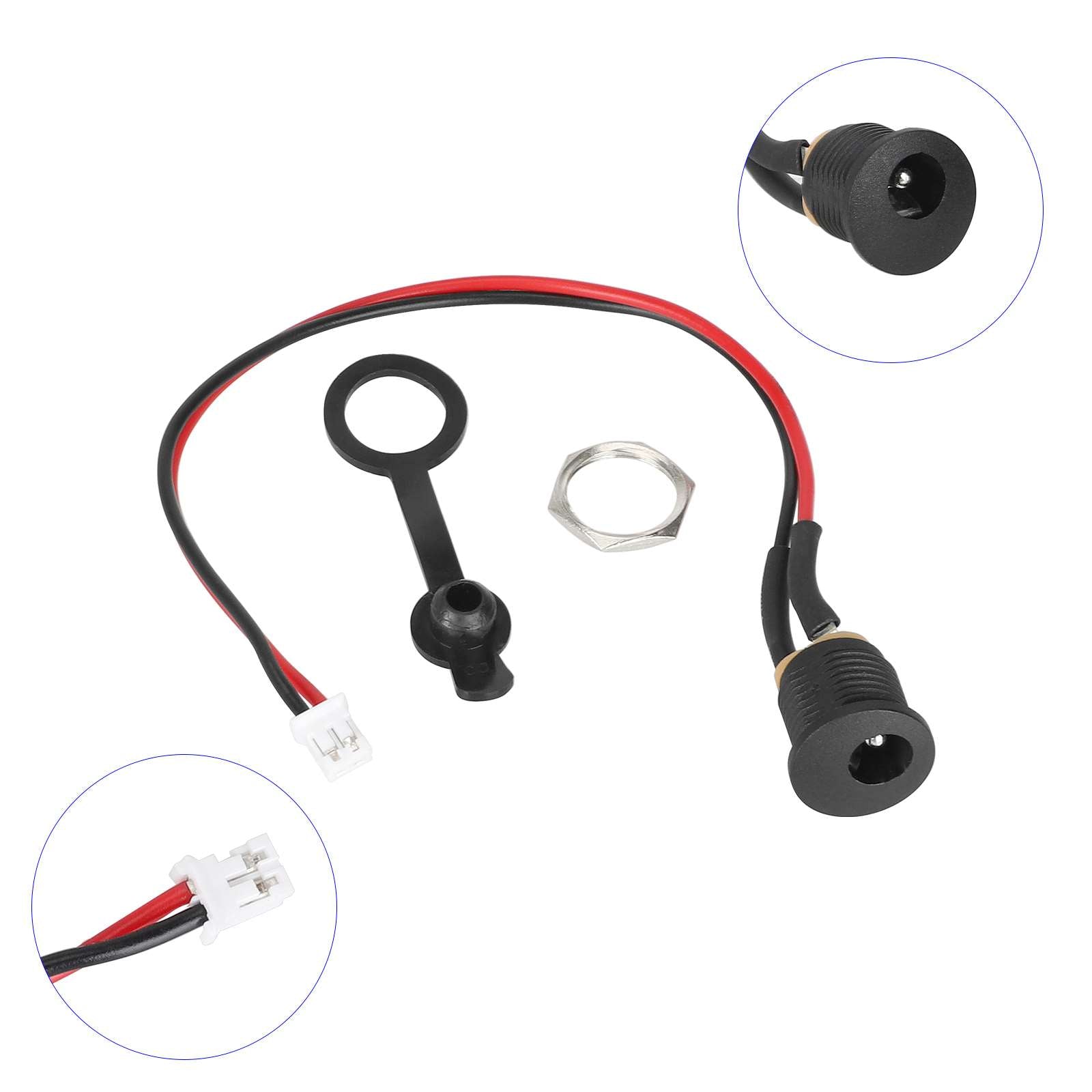 Laadpoort DC 5.5X2.1MM Lader Rond Gat Socket Voor Vivobike Elektrische Scooter Duurzame Oplader Rond Gat Socket Ebikeparts 5.5 x 2.1mm DC Power Jack Socket Female Panel Mount