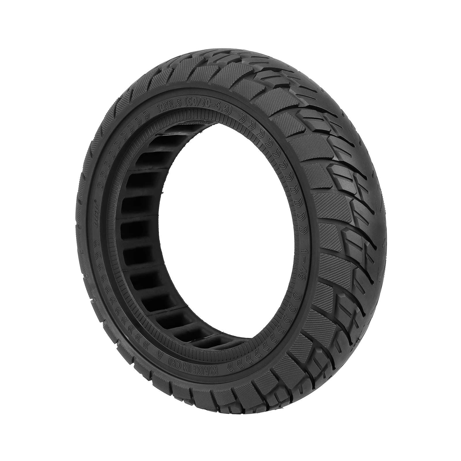 Black Ulip 10*2.5 60 70-6.5 Off-road Solid Tire with 45mm Slot Ulip 10*2.5 Honeycomb Explosion-proof Tires Max G30 G30D G30LP F2 F2 PRO F2 PLUS Electric Scooter 60 70-6.5 Solid Parts