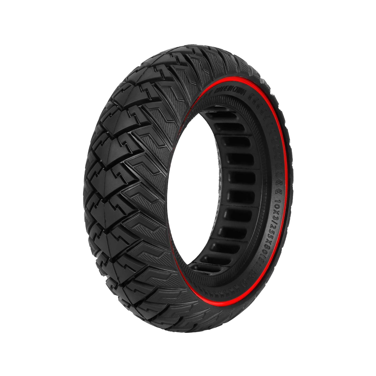 Ulip 10*3/255*80(80/65-6) Solid Tire with Red Circle for 10 Inch Scooters 10*3 255*80 80/65-6 Tires and Speedual Grace 10 Zero 10X Kugoo M4 Pro Kaabo Mantis 10 Kaabo Wolf Warrior Scooters